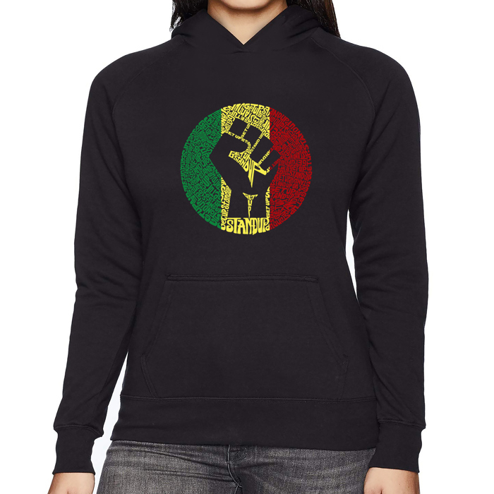 Get Up Stand Up - Women's Word Art Hooded Sweatshirt