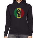 Black XXXL Get Up Stand Up - Women's Word Art Hooded Sweatshirt