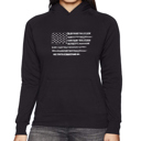 Black Large Glory Hallelujah Flag - Women's Word Art Hooded Sweatshirt