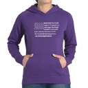 Purple Small Glory Hallelujah Flag - Women's Word Art Hooded Sweatshirt