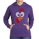  Turkey Face - Women's Word Art Hooded Sweatshirt