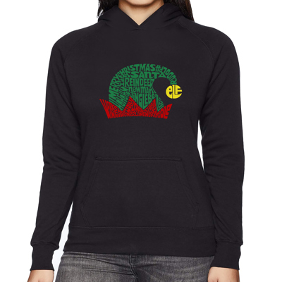 Christmas Elf Hat - Women's Word Art Hooded Sweatshirt