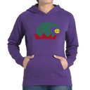 Christmas Elf Hat - Women's Word Art Hooded Sweatshirt