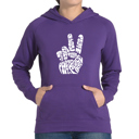  Peace Out - Women's Word Art Hooded Sweatshirt