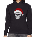  Santa Skull - Women's Word Art Hooded Sweatshirt