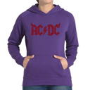 Purple XXL ACDC - Women's Word Art Hooded Sweatshirt