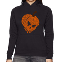 Black XL Evil Pumpkin - Women's Word Art Hooded Sweatshirt