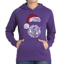 Purple XXL Santa Pics - Women's Word Art Hooded Sweatshirt