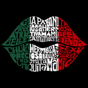  Latina Lips - Women's Word Art Hooded Sweatshirt