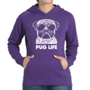  Pug Life - Women's Word Art Hooded Sweatshirt