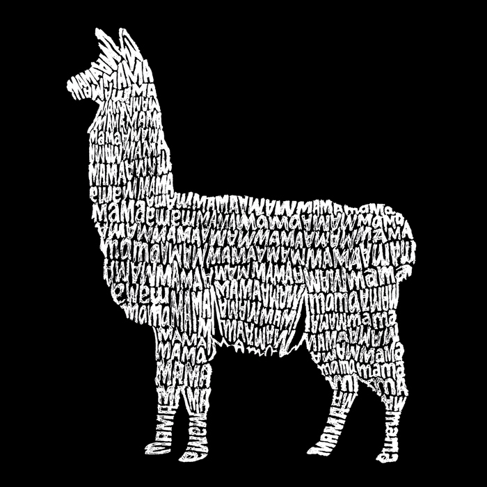 Llama Mama - Women's Word Art Hooded Sweatshirt