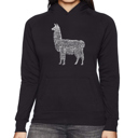 Black XXL Llama Mama - Women's Word Art Hooded Sweatshirt