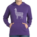 Purple XXXL Llama Mama - Women's Word Art Hooded Sweatshirt