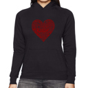 Black Medium Love Yourself - Women's Word Art Hooded Sweatshirt