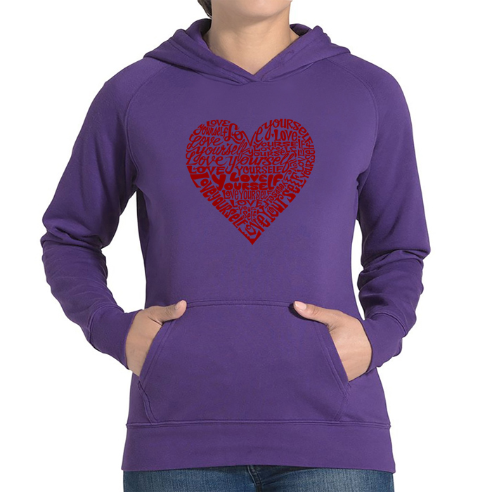 Love Yourself - Women's Word Art Hooded Sweatshirt