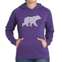Purple Large Mama Bear - Women's Word Art Hooded Sweatshirt