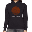 Black XXXL Occupy Mars - Women's Word Art Hooded Sweatshirt