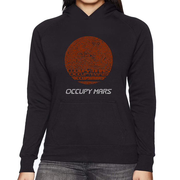 Occupy Mars - Women's Word Art Hooded Sweatshirt