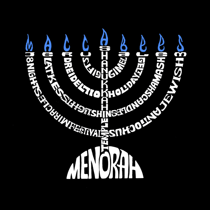 Menorah - Women's Word Art Hooded Sweatshirt