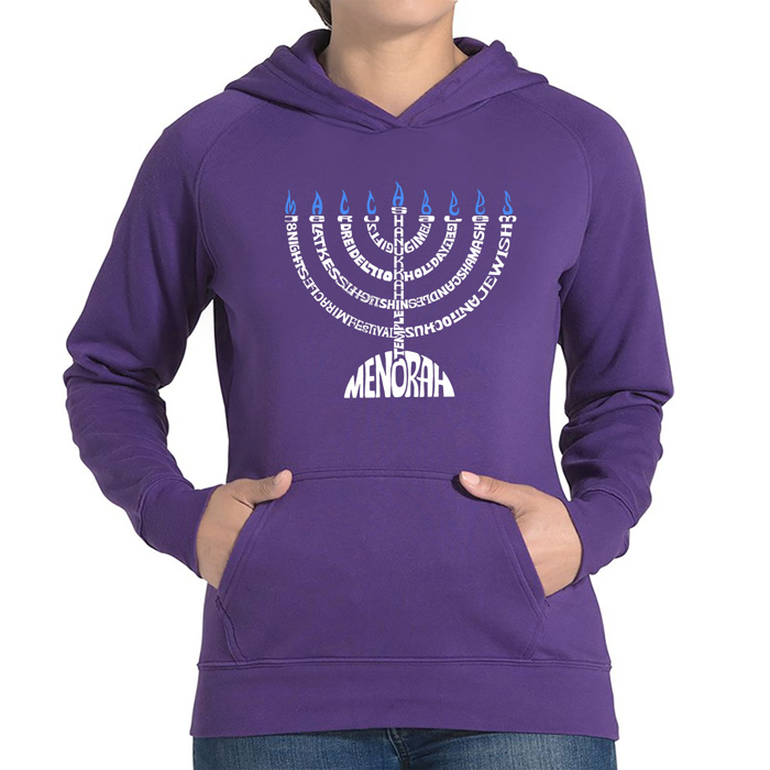 Menorah - Women's Word Art Hooded Sweatshirt