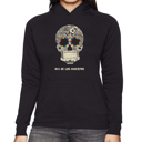 Black XXL Dia De Los Muertos - Women's Word Art Hooded Sweatshirt