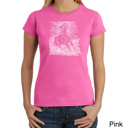 Pink X-Small Women's Word Art T-Shirt - POPULAR HORSE BREEDS