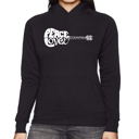 Black XXXL Peace Love Country - Women's Word Art Hooded Sweatshirt