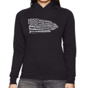 Black XL Pledge of Allegiance Flag - Women's Word Art Hooded Sweatshirt