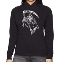  Women's Word Art Hooded Sweatshirt - Grim Reaper