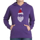 Purple Small Santa Claus - Women's Word Art Hooded Sweatshirt