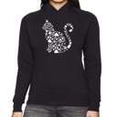Black XL Cat Claws - Women's Word Art Hooded Sweatshirt