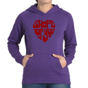 Purple XL Shape of You - Women's Word Art Hooded Sweatshirt