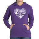 Purple XXXL Sea Shells - Women's Word Art Hooded Sweatshirt