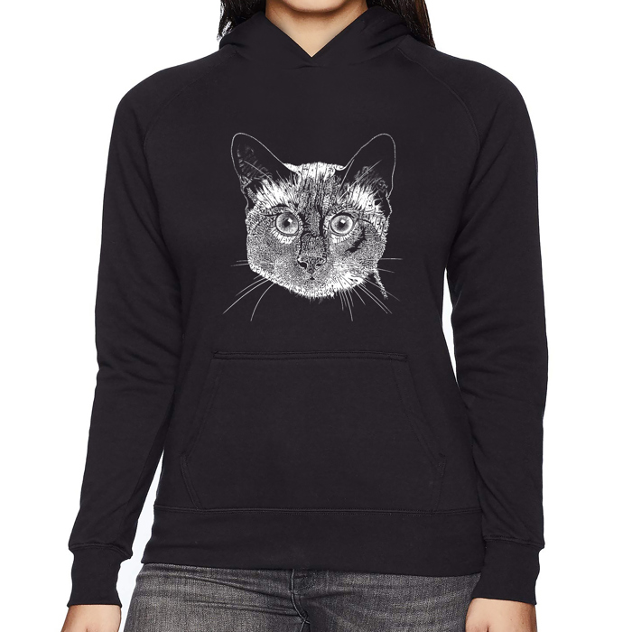 Siamese Cat - Women's Word Art Hooded Sweatshirt