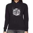 Black XL Siamese Cat - Women's Word Art Hooded Sweatshirt