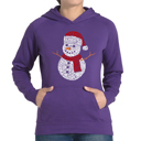  Christmas Snowman - Women's Word Art Hooded Sweatshirt