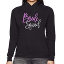 Black XXXL Bride Squad - Women's Word Art Hooded Sweatshirt