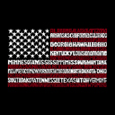  50 States USA Flag - Women's Word Art Hooded Sweatshirt