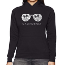 Black XXXL California Shades - Women's Word Art Hooded Sweatshirt
