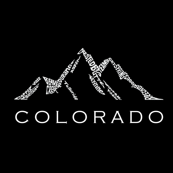 Colorado Ski Towns - Women's Word Art Hooded Sweatshirt