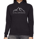 Black XXL Colorado Ski Towns - Women's Word Art Hooded Sweatshirt