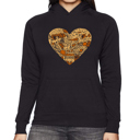  Thanksgiving Heart - Women's Word Art Hooded Sweatshirt
