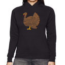 Black Small Thanksgiving - Women's Word Art Hooded Sweatshirt