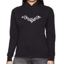  Bat Pics - Women's Word Art Hooded Sweatshirt