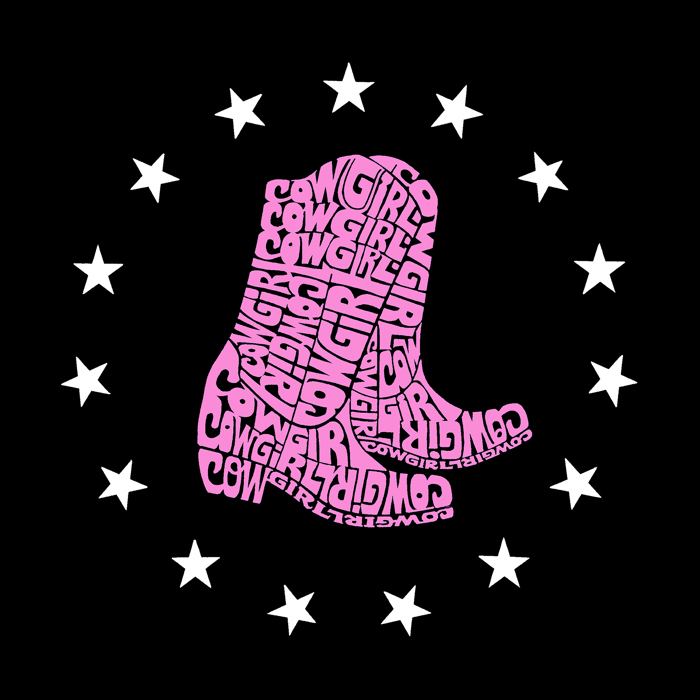Cowgirl Boots - Women's Word Art Hooded Sweatshirt