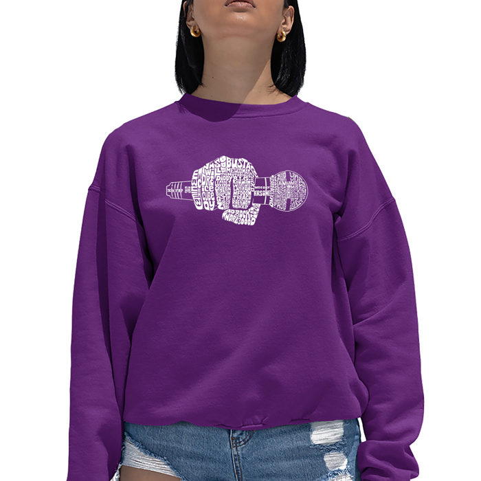 90's Rappers - Women's Word Art Crewneck Sweatshirt