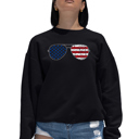 Black XL Americana Sunglasses - Women's Word Art Crewneck Sweatshirt