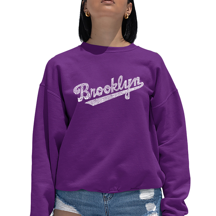 Brooklyn Neighborhoods - Women's Word Art Crewneck Sweatshirt