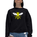 Black Large Bee Kind - Women's Word Art Crewneck Sweatshirt