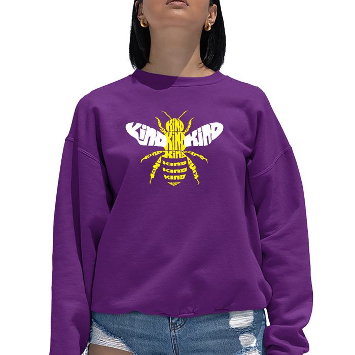 Bee Kind - Women's Word Art Crewneck Sweatshirt